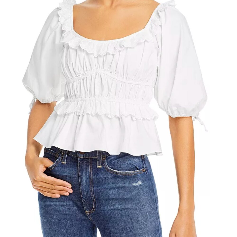 Aqua Snow Hill Smocked Top - 100% Exclusive